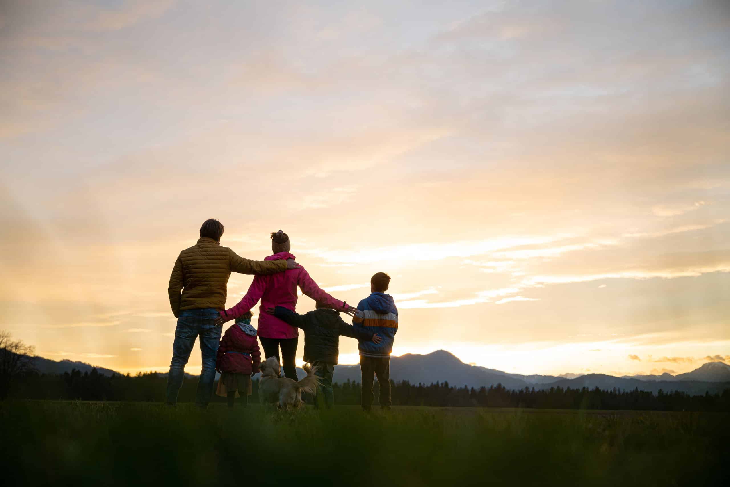 Family Looks at Land they have Purchased to Build a New Home