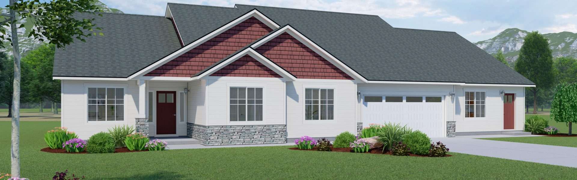 Photo real rendering of a multi-gen floor plan by Lexar Homes