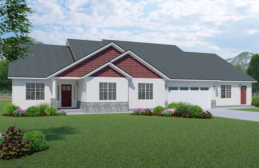 Photo real rendering of a multi-gen floor plan by Lexar Homes