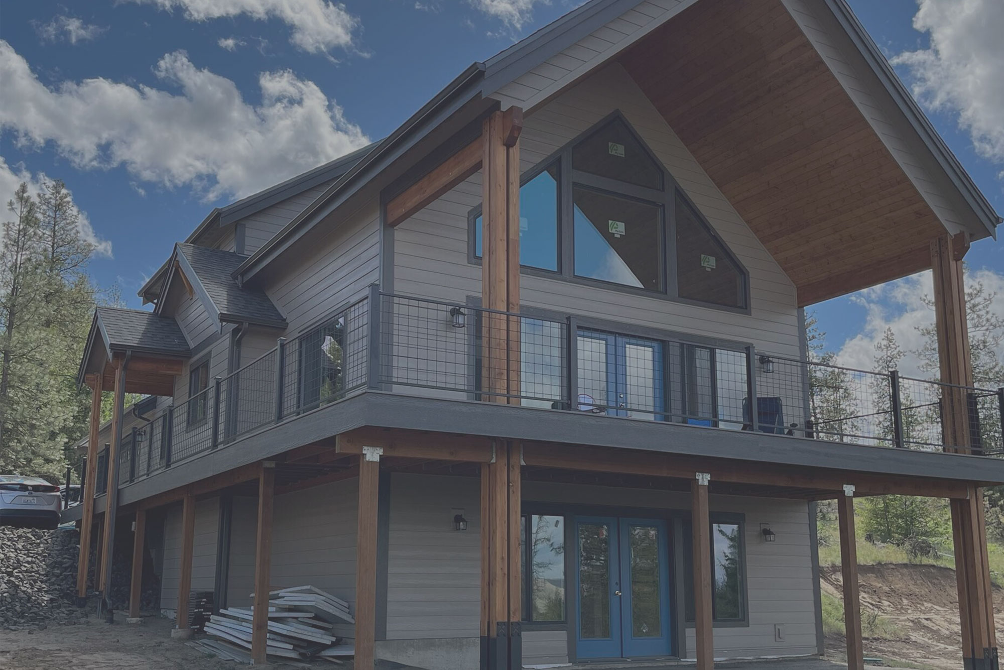 Lexar Homes Alpine floor plan with daylight basement on a lot with high slope