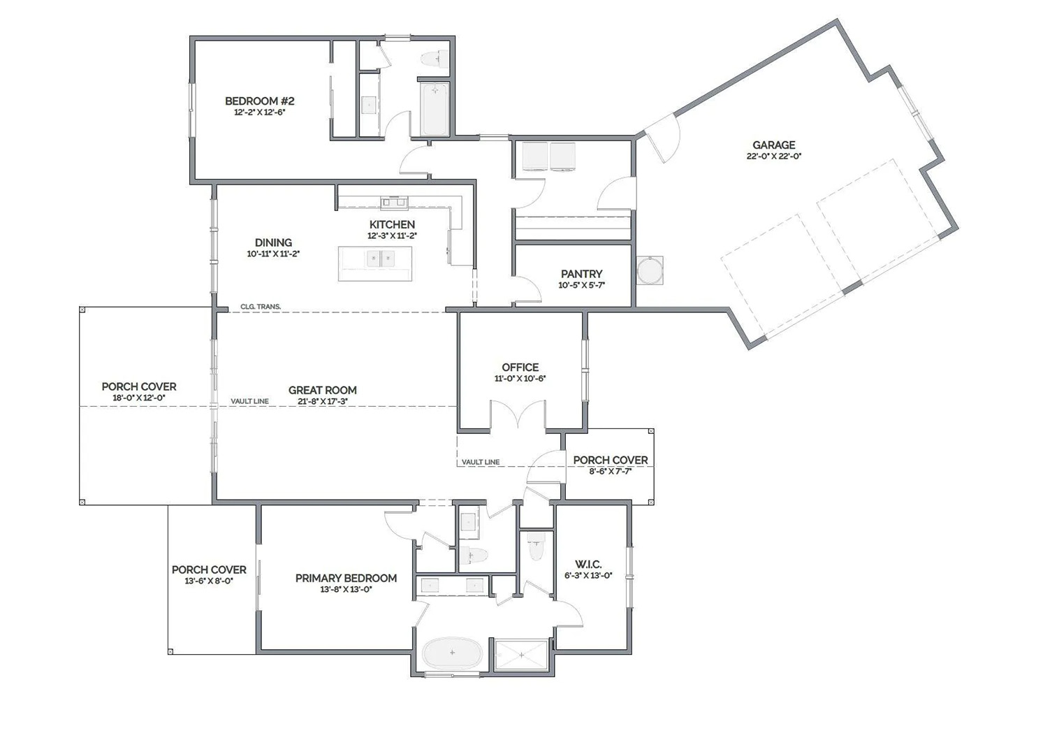 Lexar Homes Maple floor plan rambler style