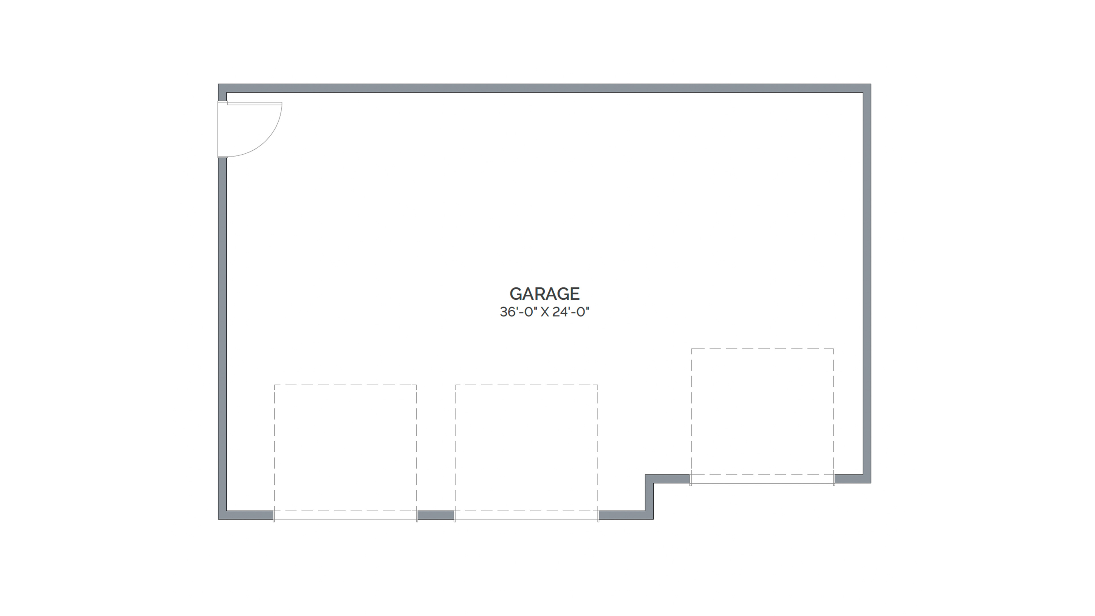 3 car detached garage floor plan
