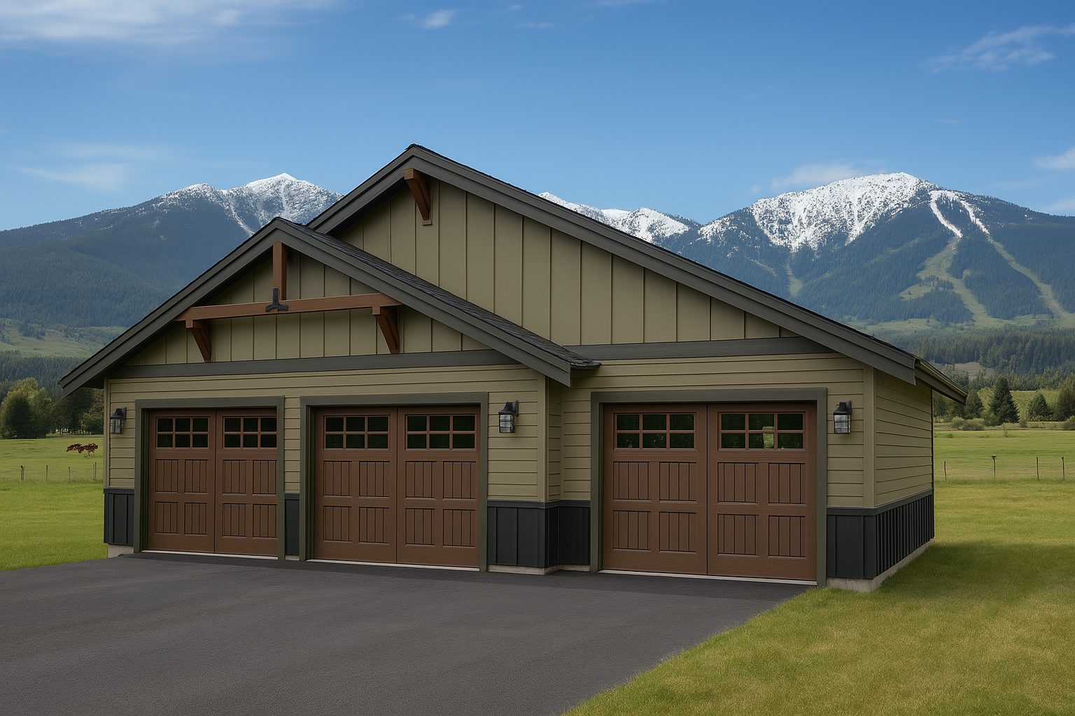 north Idaho custom detached garage shops