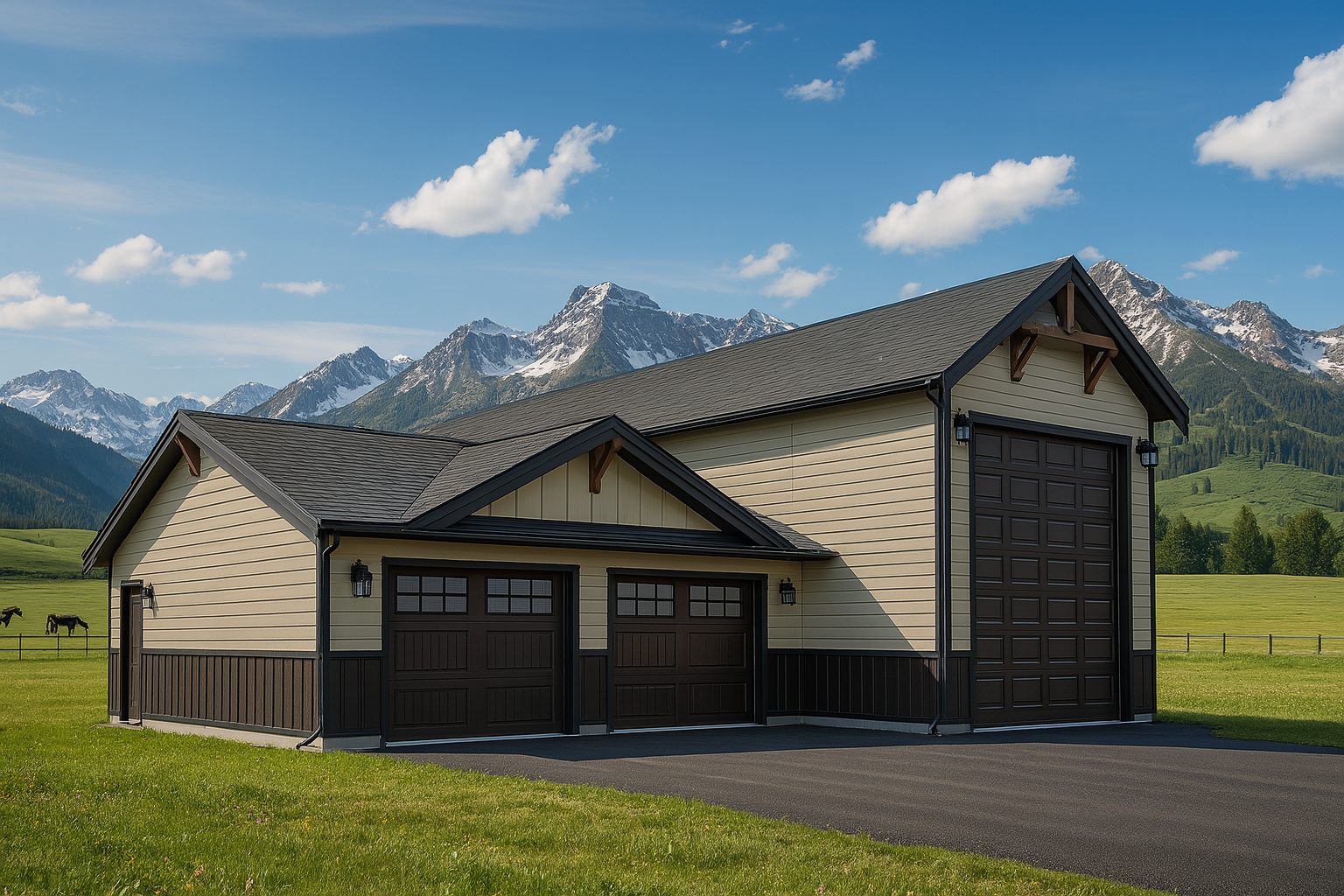 north Idaho custom detached garage shops